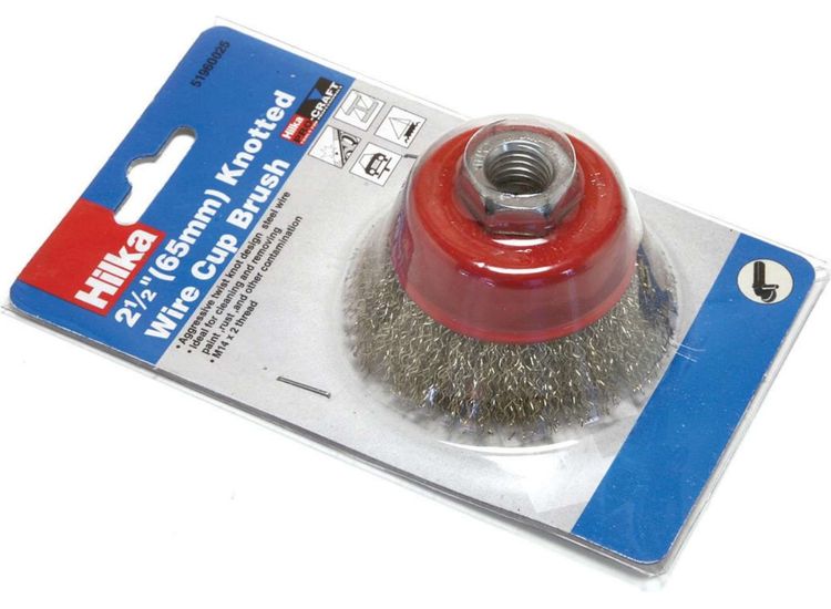 Hilka 2 1/2" Brassed Steel Crimp Brush