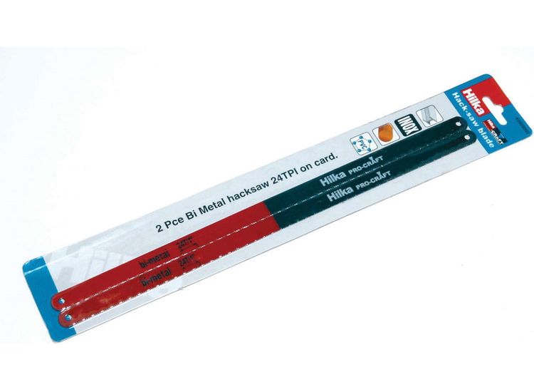 Hilka 2 pce Bi Metal Hacksaw Blade 24 TPI