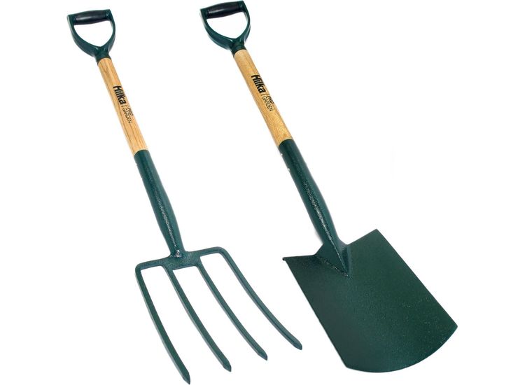 Hilka 2 pce Carbon Steel Digging Spade &amp; Fork