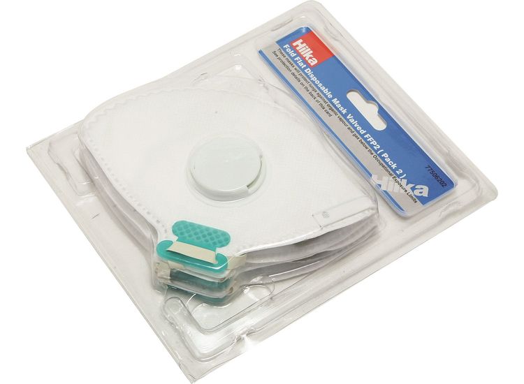 Hilka 2 pce Disposable Masks with Valve FFP2