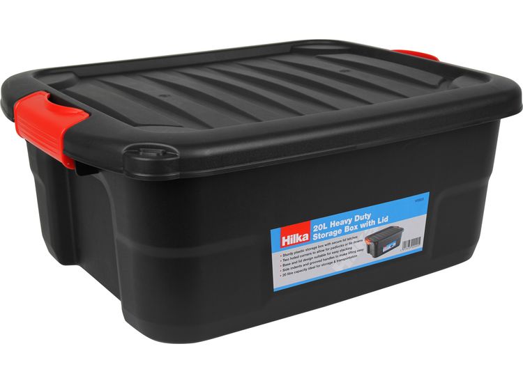 Hilka 20L Heavy Duty Storage Box with Lid