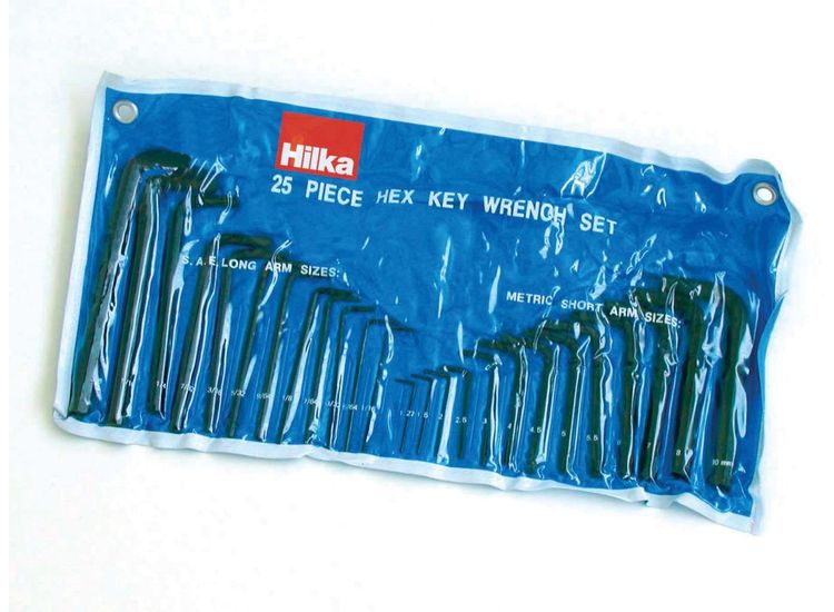 Hilka 25 pce Hex Key Set AF &amp; Metric