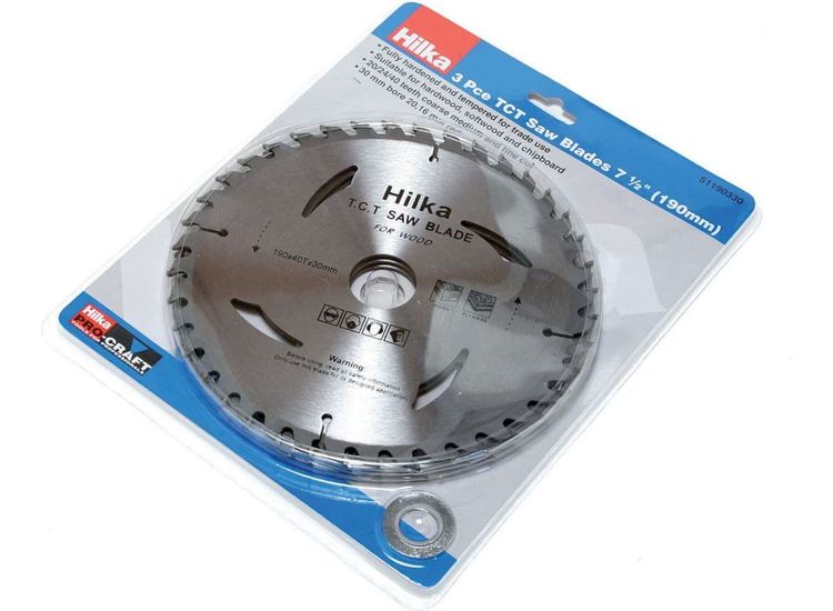 Hilka 3 pce 7 1/2" (190mm) TCT Saw Blades
