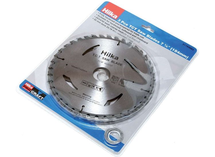 Hilka 3 pce 7 1/4" (184mm) TCT Saw Blades