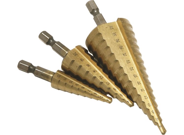 Hilka 3 pce HSS Step Drill Set