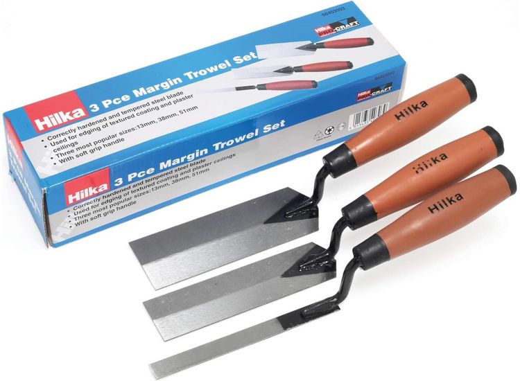 Hilka 3 pce Margin Soft Grip Trowel Set