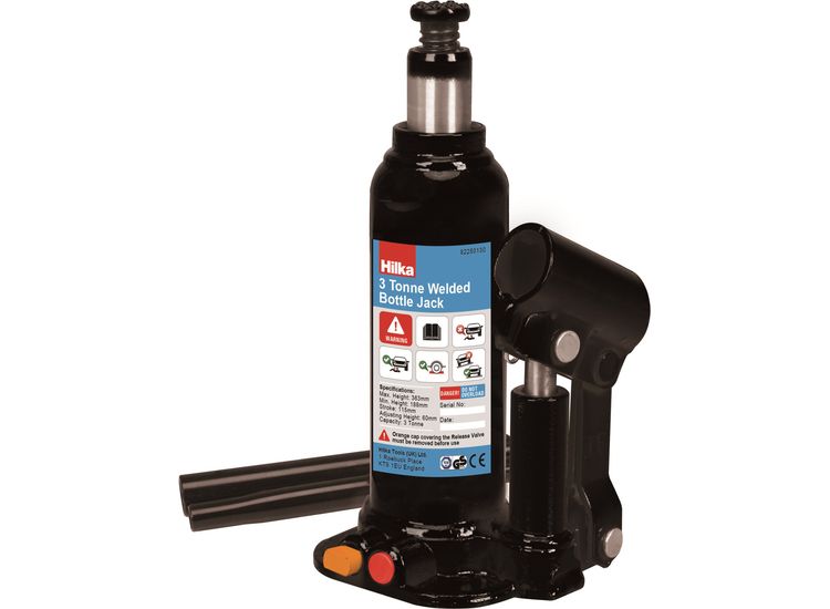 Hilka 3 Tonne 188 - 363mm Welded Bottle Jack in Case