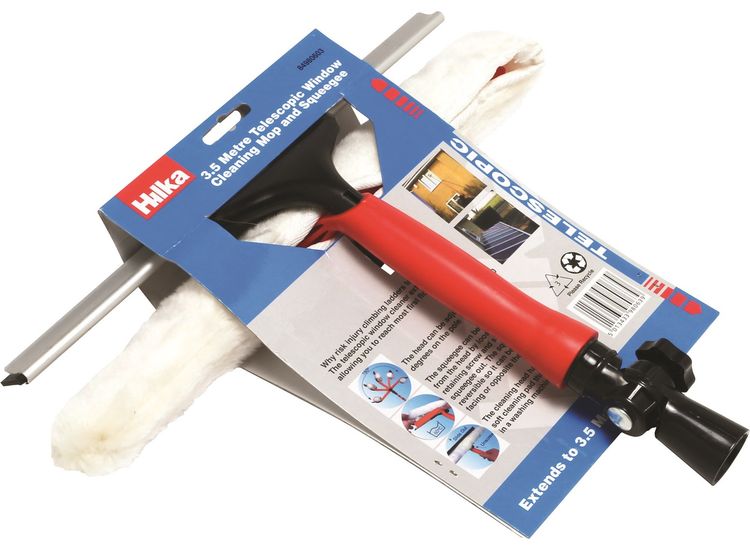 Hilka 3.5m Telescopic Window Cleaner&amp; Squeegee