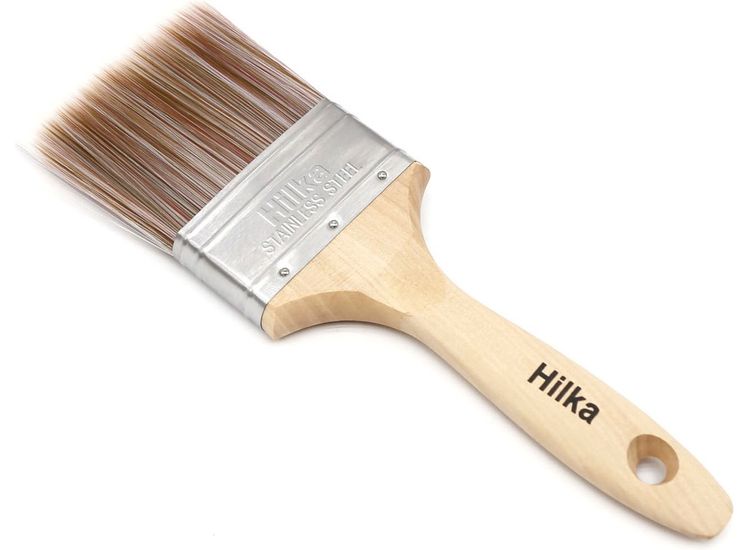 Hilka 3" Wooden Synthetic Bristle Paint Brushes
