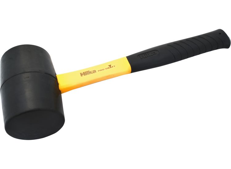 Hilka 32oz Black Rubber Mallet F/Glass Shaft