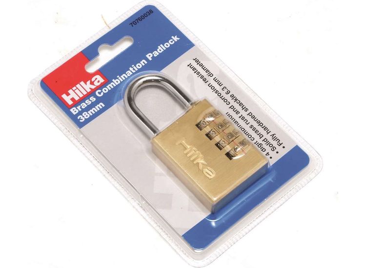 Hilka 38mm Brass Combination Padlock