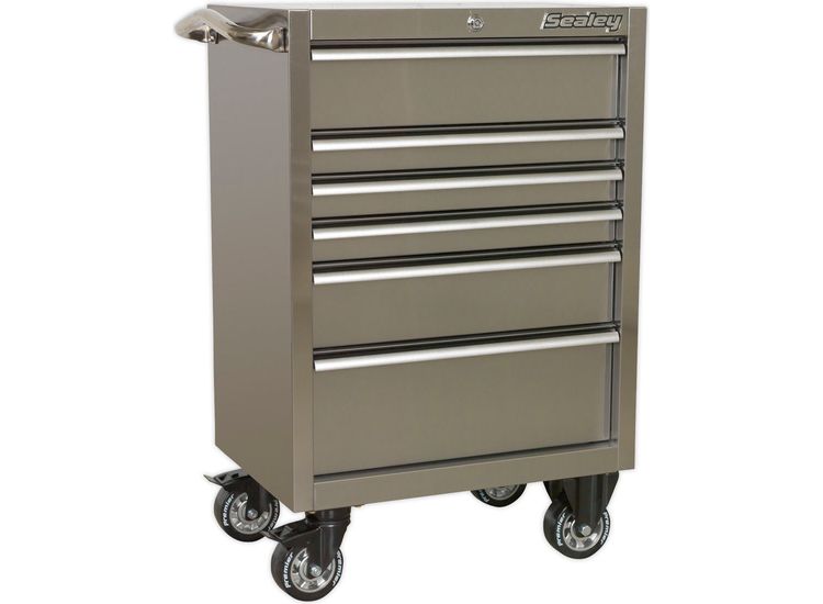 Sealey PTB67506SS Rollcab 6 Drawer 675mm Stainless Steel Heavy-Duty