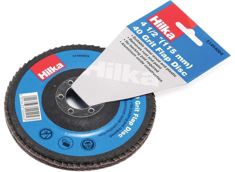 Hilka 4 1/2" (115mm) 40 Grit Flap Disc