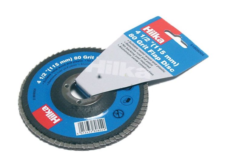Hilka 4 1/2" (115mm) 80 Grit Flap Disc