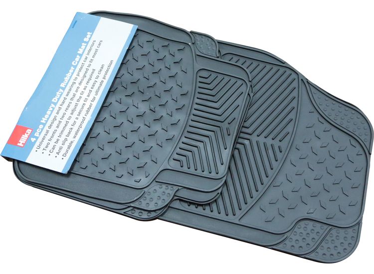 Hilka 4 pce Heavy Duty Universal Car Mat Set