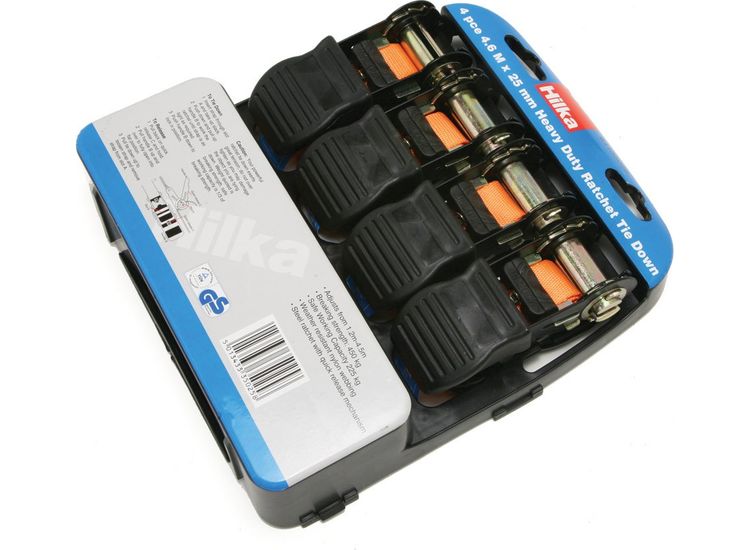 Hilka 4 pce Ratchet Tie Downs