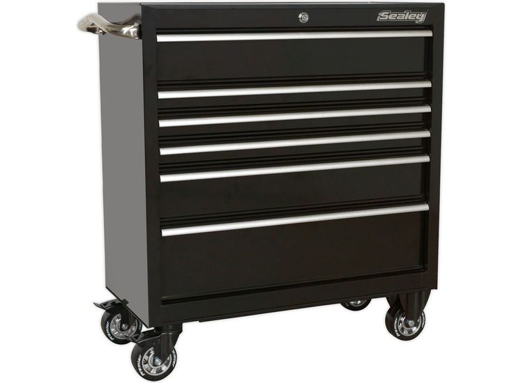Sealey PTB93006 Rollcab 6 Drawer 930mm Heavy-Duty Black