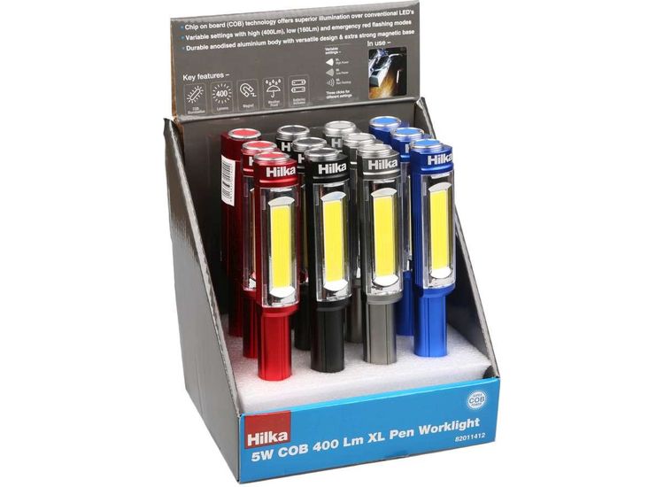 Hilka 4.5W COB 400L XL Pen Light &amp; Batts