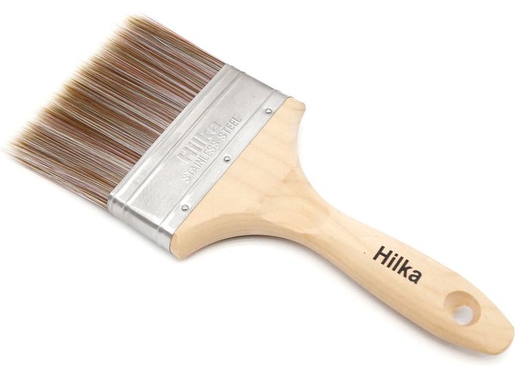 Hilka 4" Wooden Synthetic Bristle Paint Brushes