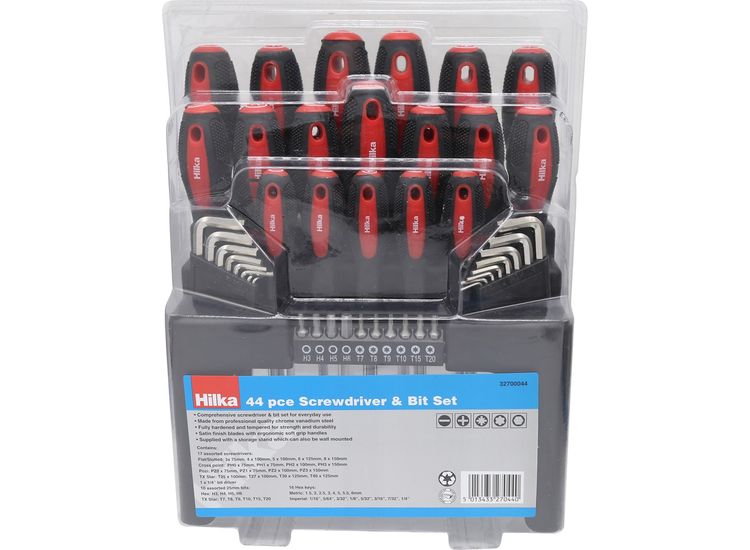 Hilka 44 pce Screwdriver &amp; Bit Set