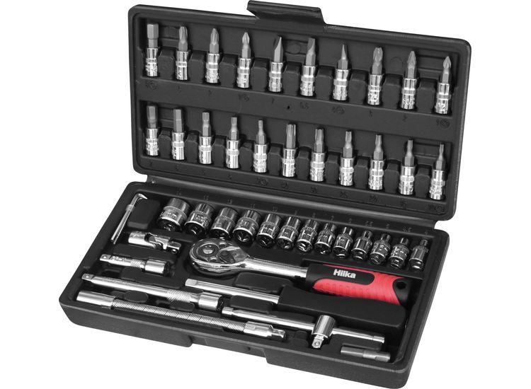 Hilka 46 pce ¼ Dr Socket and Bit Set