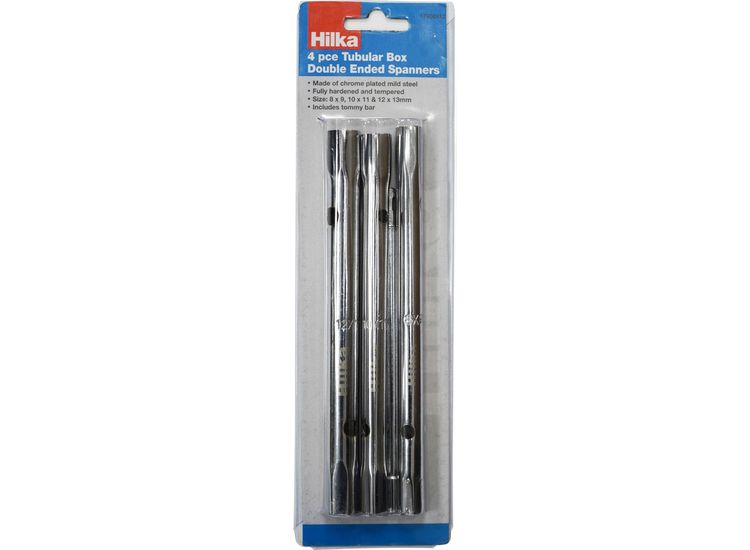 Hilka 4pc Tubular Box Double Ended Spanners