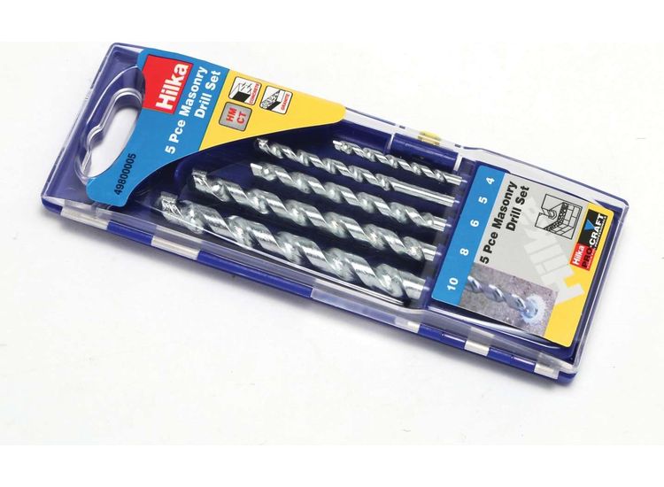 Hilka 5 pce Masonry Drill Bit Set