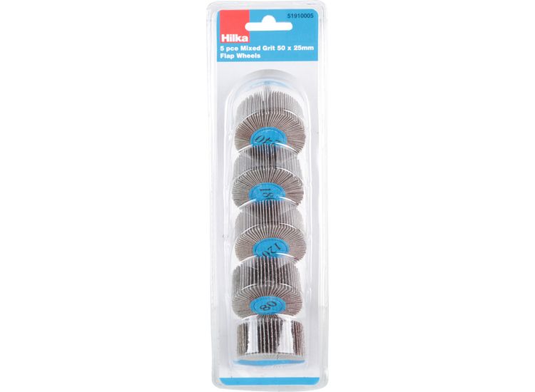 Hilka 5 pce Mixed Grit 50 x 25mm Flap Wheels