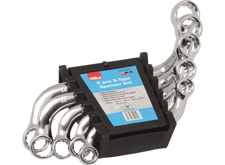 Hilka 5 pce S-Type Spanner Set Metric