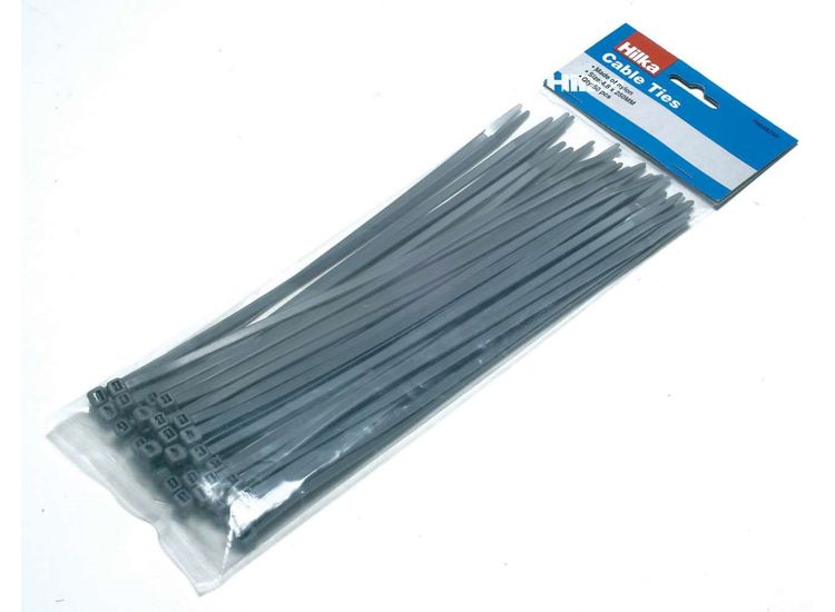 Hilka 50 4.5mm x 250mm Cable Ties Grey