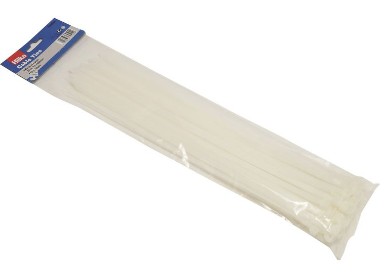Hilka 50 7.2mm x 400mm Cable Ties White