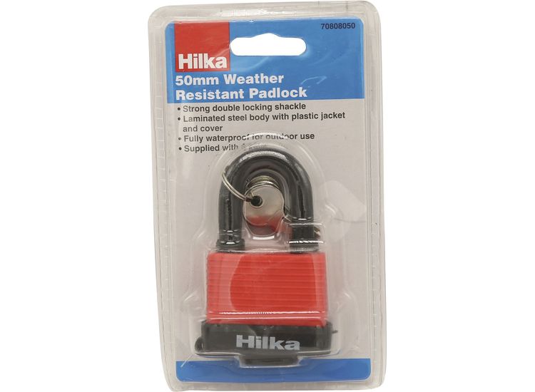 Hilka 50mm Weather Resistant Padlock