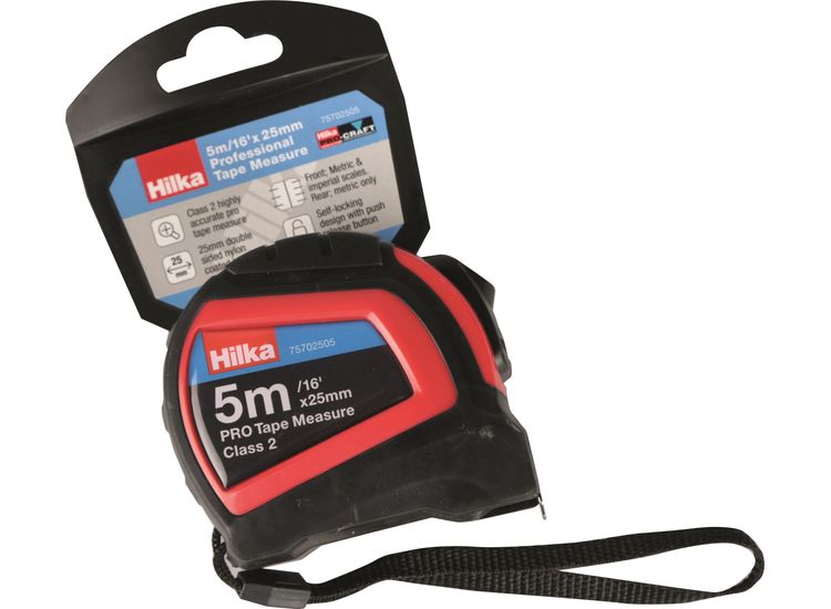 Hilka 5m/16ft x 25mm Professional Tape Measure