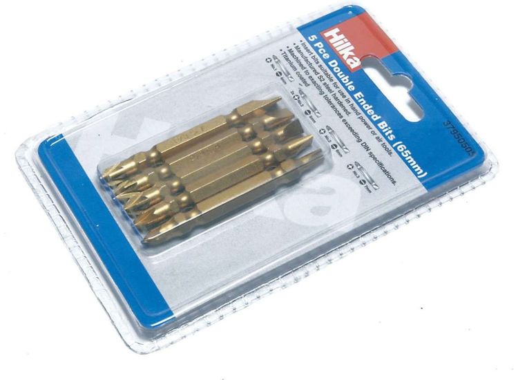 Hilka 5pce Double End 65mm Mixed Titanium Bits