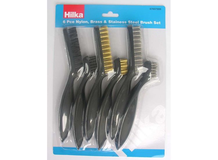 Hilka 6 pce 7" &amp; 9" Wire Brush Set