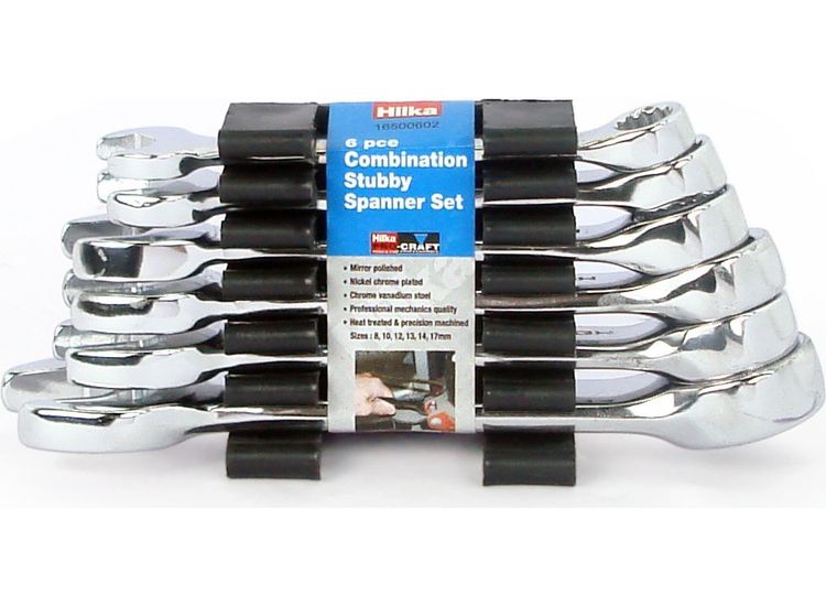 Hilka 6 pce Combi Stubby Spanner Set Metric