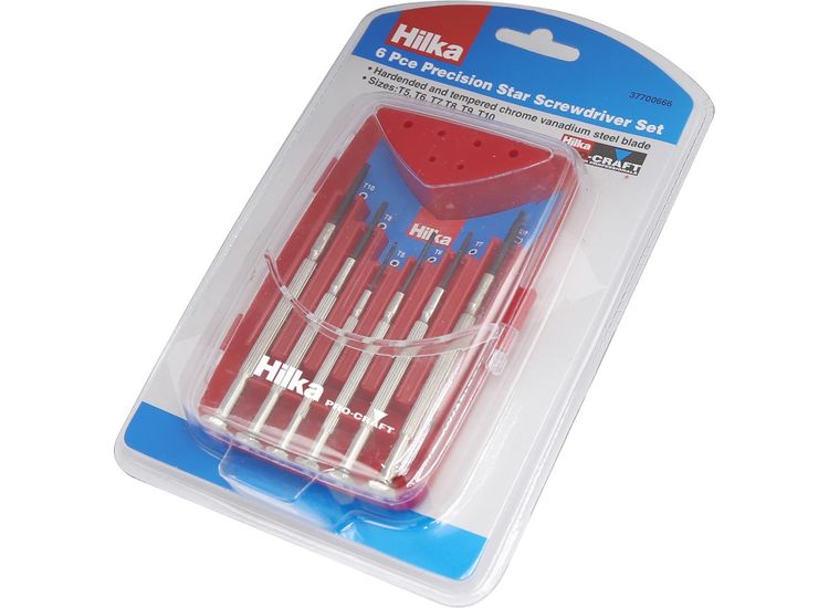 Hilka 6 pce Precision Star Screwdriver Set