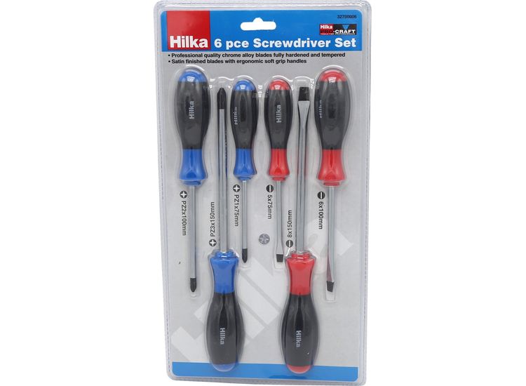 Hilka 6 pce Soft Grip Screwdriver Set