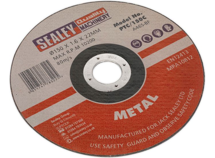 Sealey PTC/150C Cutting Disc &amp;#8709;150 x 1.6mm 22mm Bore