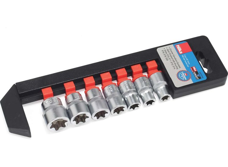 Hilka 7 pce 3/8"Drive TX Star Socket Set Metric