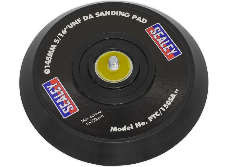Sealey PTC/150SA DA Backing Pad for Stick-On Discs &amp;#8709;145mm 5/16"UNF