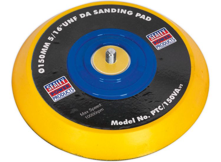 Sealey PTC/150VA DA Backing Pad for Hook &amp; Loop Discs &amp;#8709;145mm 5/16"UNF