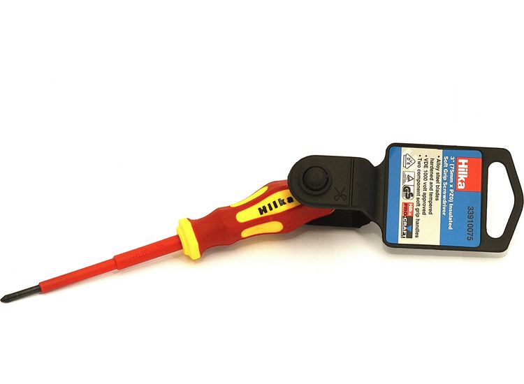 Hilka 75mm PZ0 VDE Screwdriver Insulated