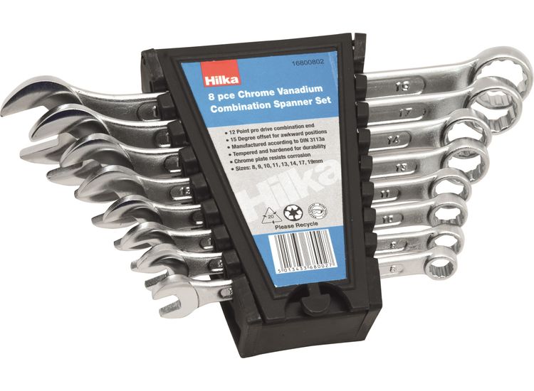 Hilka 8 pce Combination Spanner Metric