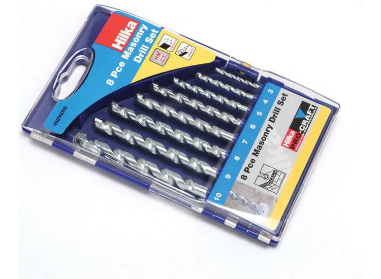 Hilka 8 pce Masonry Drill Bit Set