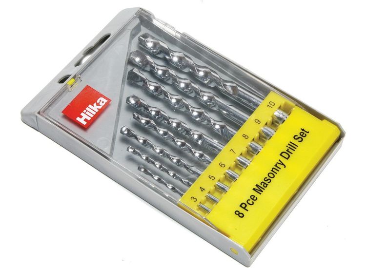 Hilka 8 pce Masonry Drill Set