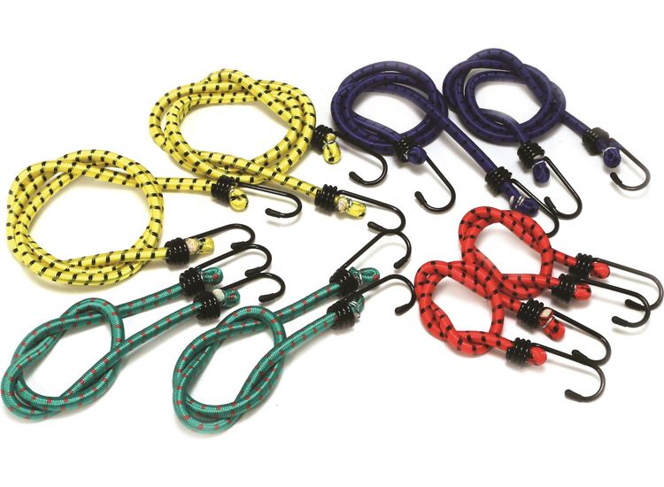 Hilka 8 pce Mixed 8mm Bungee Straps Set