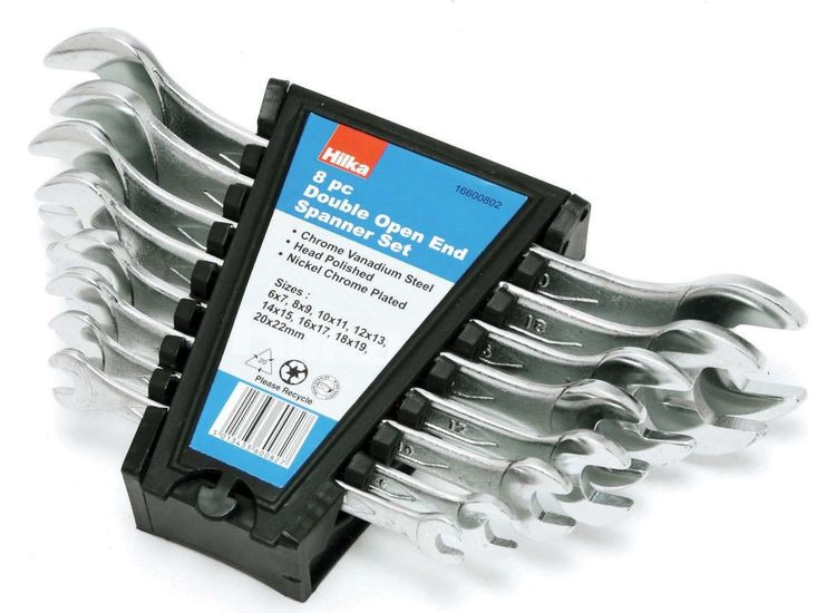 Hilka 8 pce Open Ended Spanner Set Metric