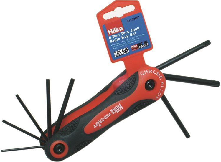 Hilka 8 pce Security TX Star Key Set