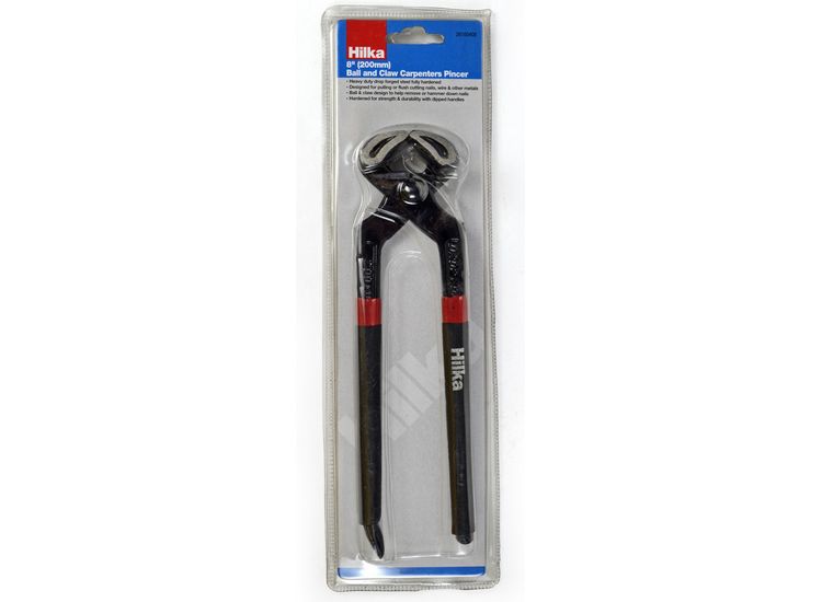 Hilka 8" (200 mm) Ball and Claw Carpenters Pincer Pro Craft